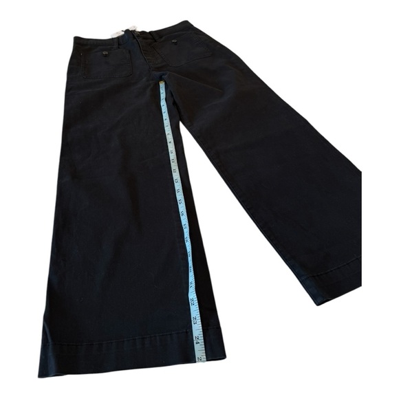 J. Crew Petite Sailor Wide Leg Crop Black Pants Size 27P Style B6639 - Picture 13 of 16